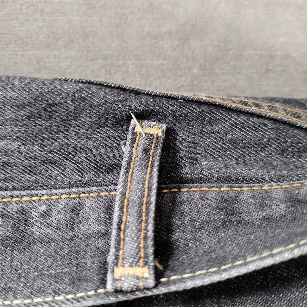 Levis 501 Button Fly Faded‎ Black Baggy Jeans Actual Size 43 x 26 Flawed